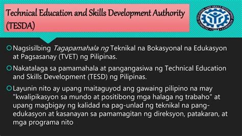 ano ang kahulugan ng tesda